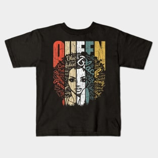 African American Shirt For Educated Strong Black Woman Queen T shirt Kids T-Shirt